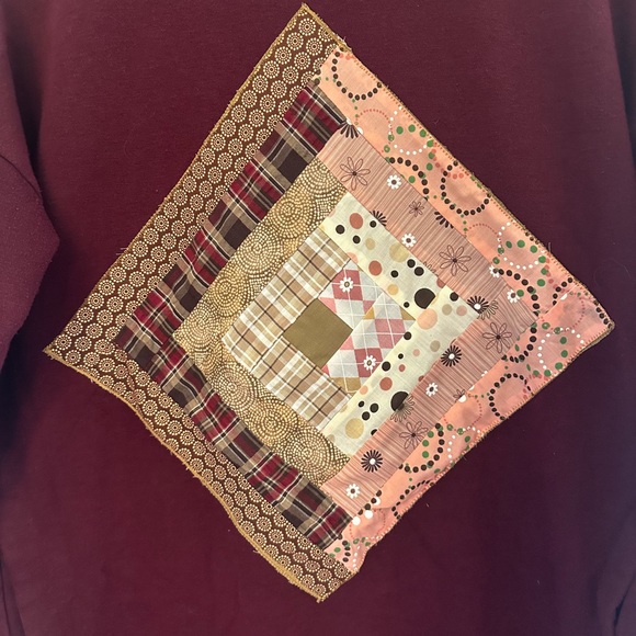 Vintage Quilt Reworked Sweater - Picture 3 of 6